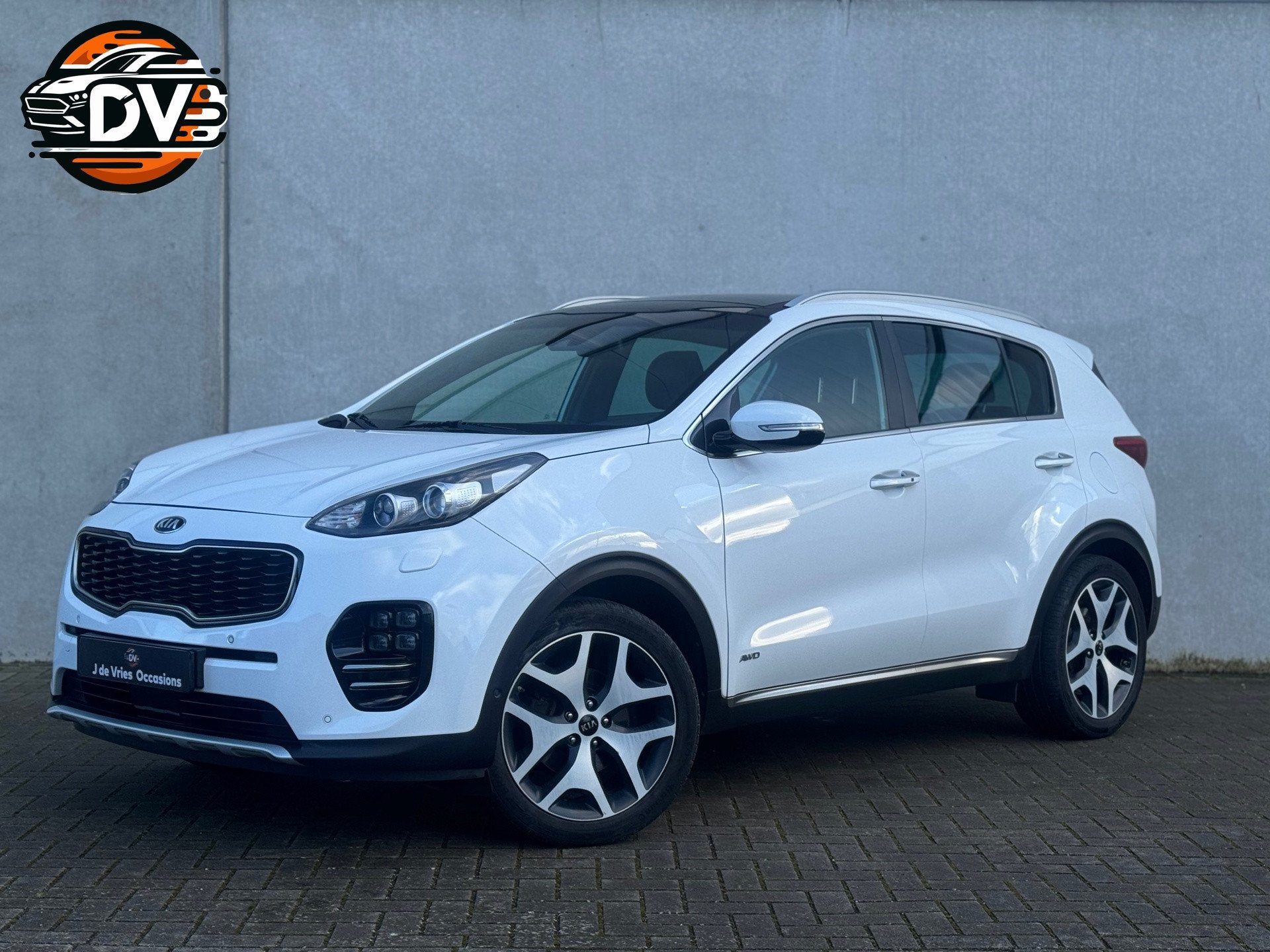 Kia Sportage 1.6 T-GDI 4WD GT-Line PlusLine AUTOMAAT PANODAK, Auto's, Kia, 1591 cc, 4 cilinders, Wit, Bedrijf