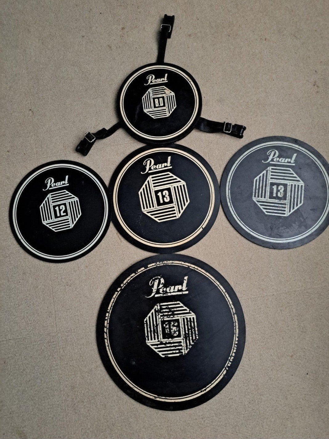 Pearl oefenpads set voor drumstel., Muziek en Instrumenten, Ophalen of Verzenden, Gebruikt