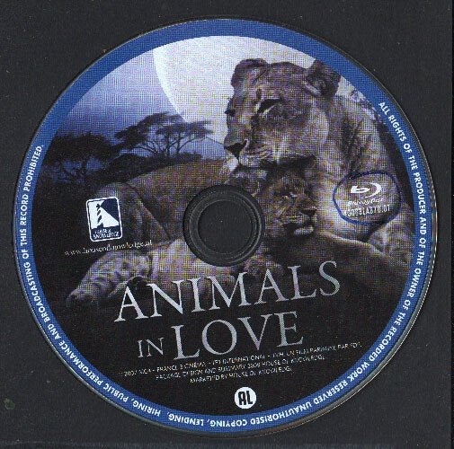 Animals in Love. Blu-ray. LOSSE DISC! NL audio+subs!, Documentaire, Alle leeftijden, Nederlands, Documentaire en Educatief