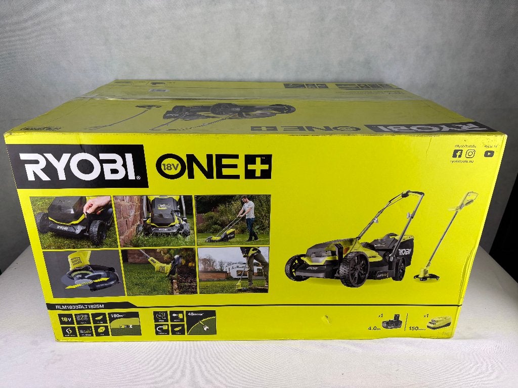 RYOBI ONE+ RLM1833BLT1825M Grasmaaier + Grastrimmer + Accu, Nieuw, Ophalen of Verzenden, Techtronic Industries GmbH, Max-Eyth-Straße 10 71364 Winnenden