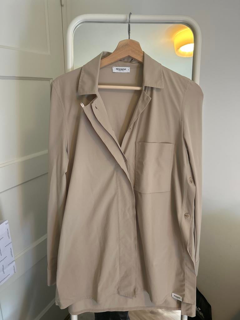 Penn&Ink travelblouse maat 40, Ophalen, Gedragen, Maat 38/40 (M), Beige
