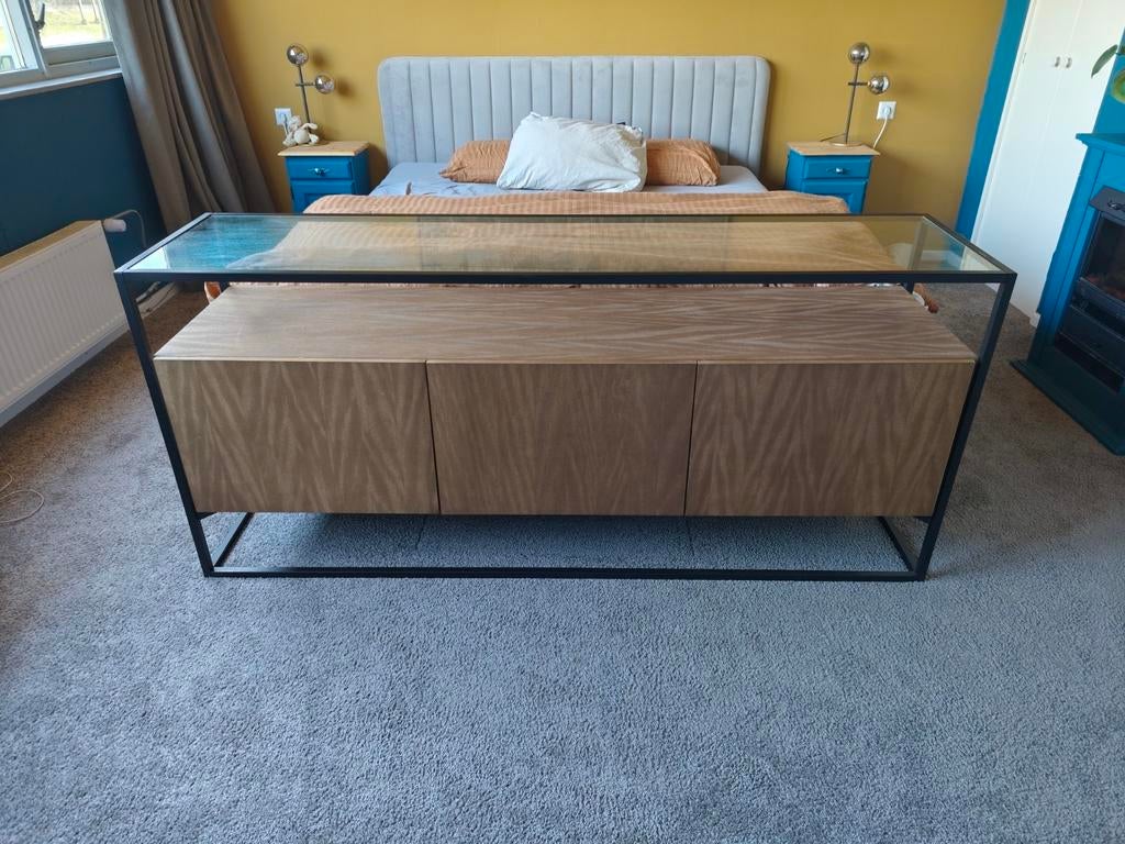 Leen Bakker Michel dressoir/tv-meubel 80x180x45 cm, Huis en Inrichting, Kasten | Dressoirs, Overige houtsoorten, Modern, Industrieel