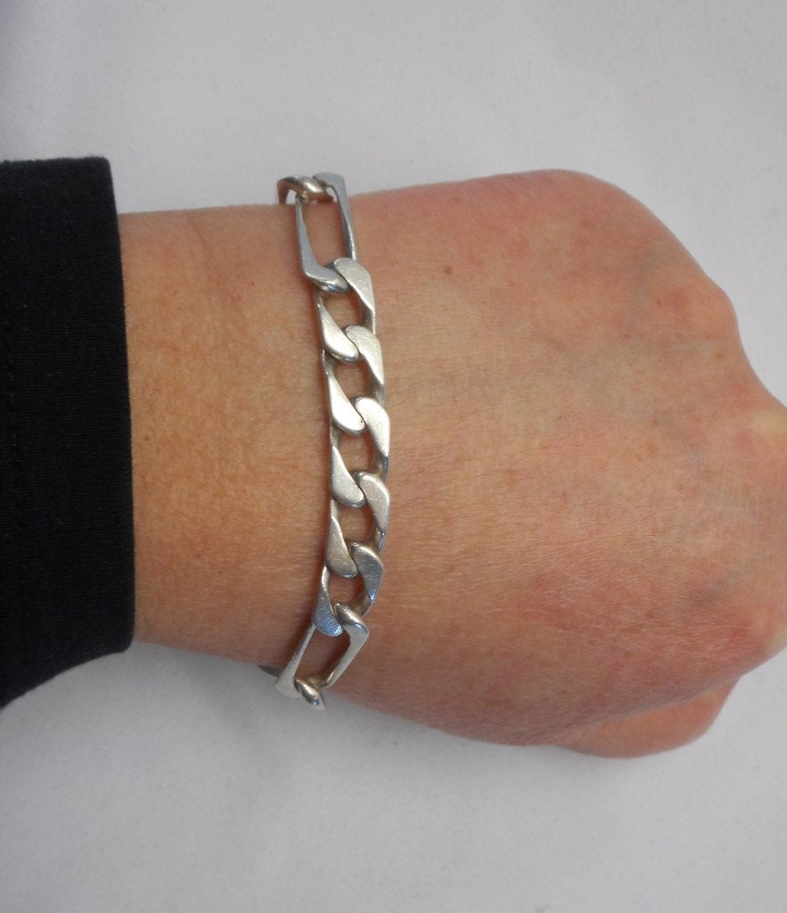 Zilveren vintage schakel armband nr.034, Verzenden, Zo goed als nieuw, Zilver, Zilver