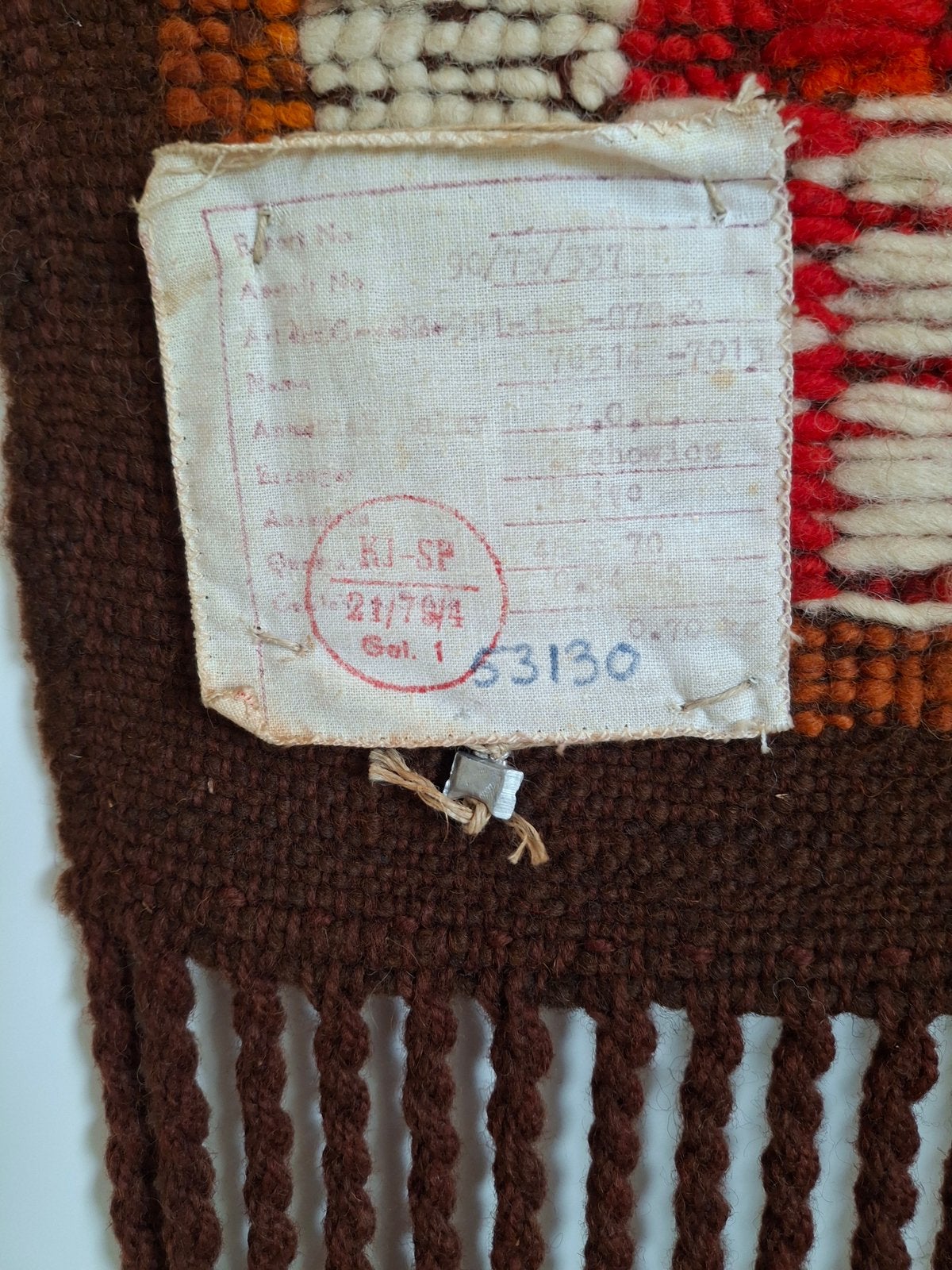 Handgemaakt Pools wandkleed jaren  ‘60-70, Ophalen of Verzenden, Gebruikt