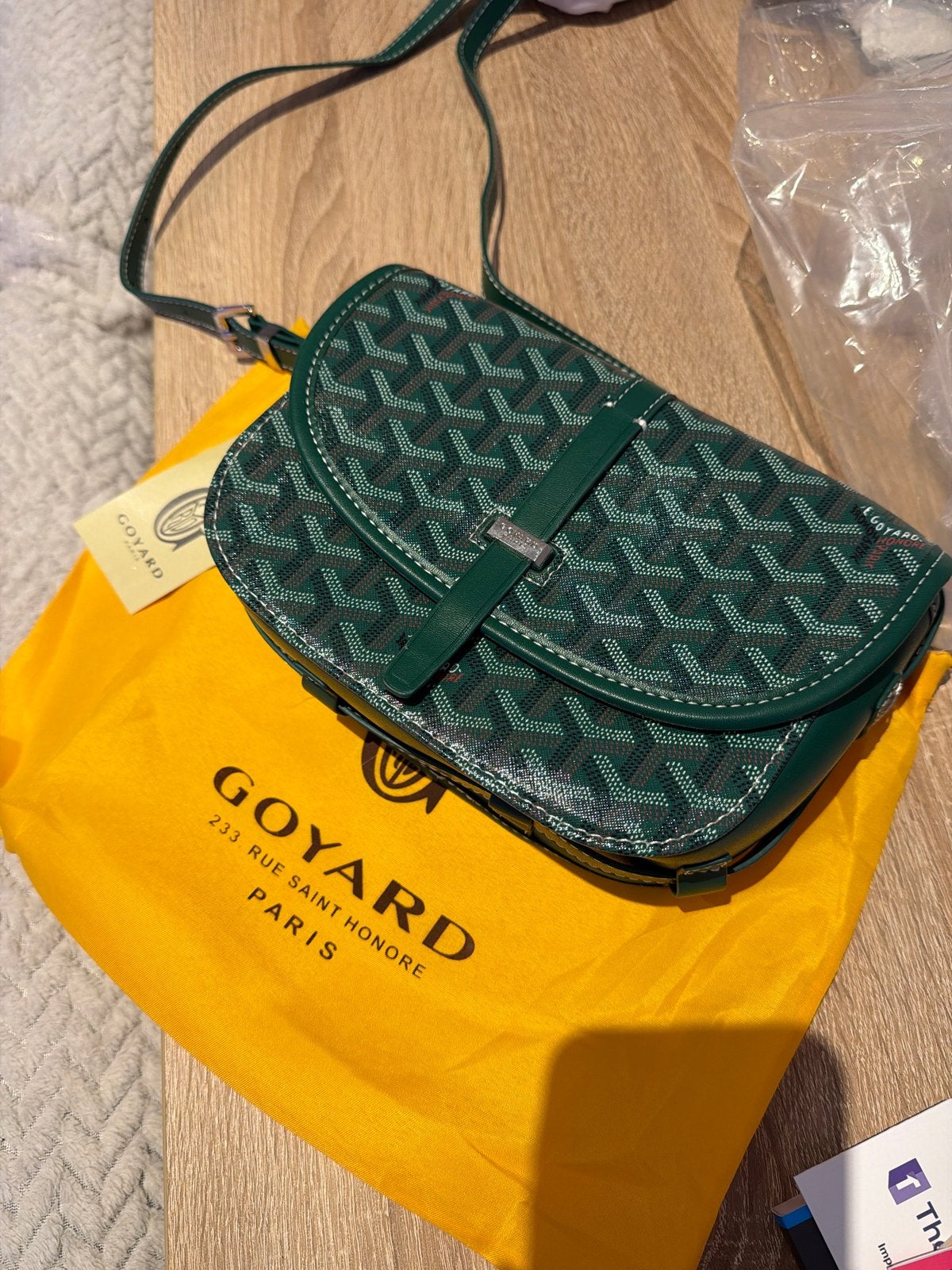 Goyard Schoudertasje Groen - Zo goed als nieuw, Ophalen of Verzenden, Zo goed als nieuw, Groen, Schoudertasje