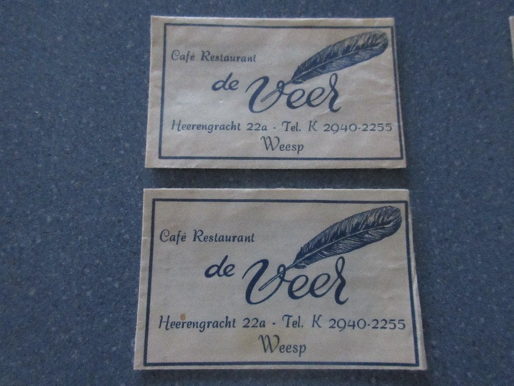 2 x Weesp, café-rest. De Veer, Verzenden, Nederland
