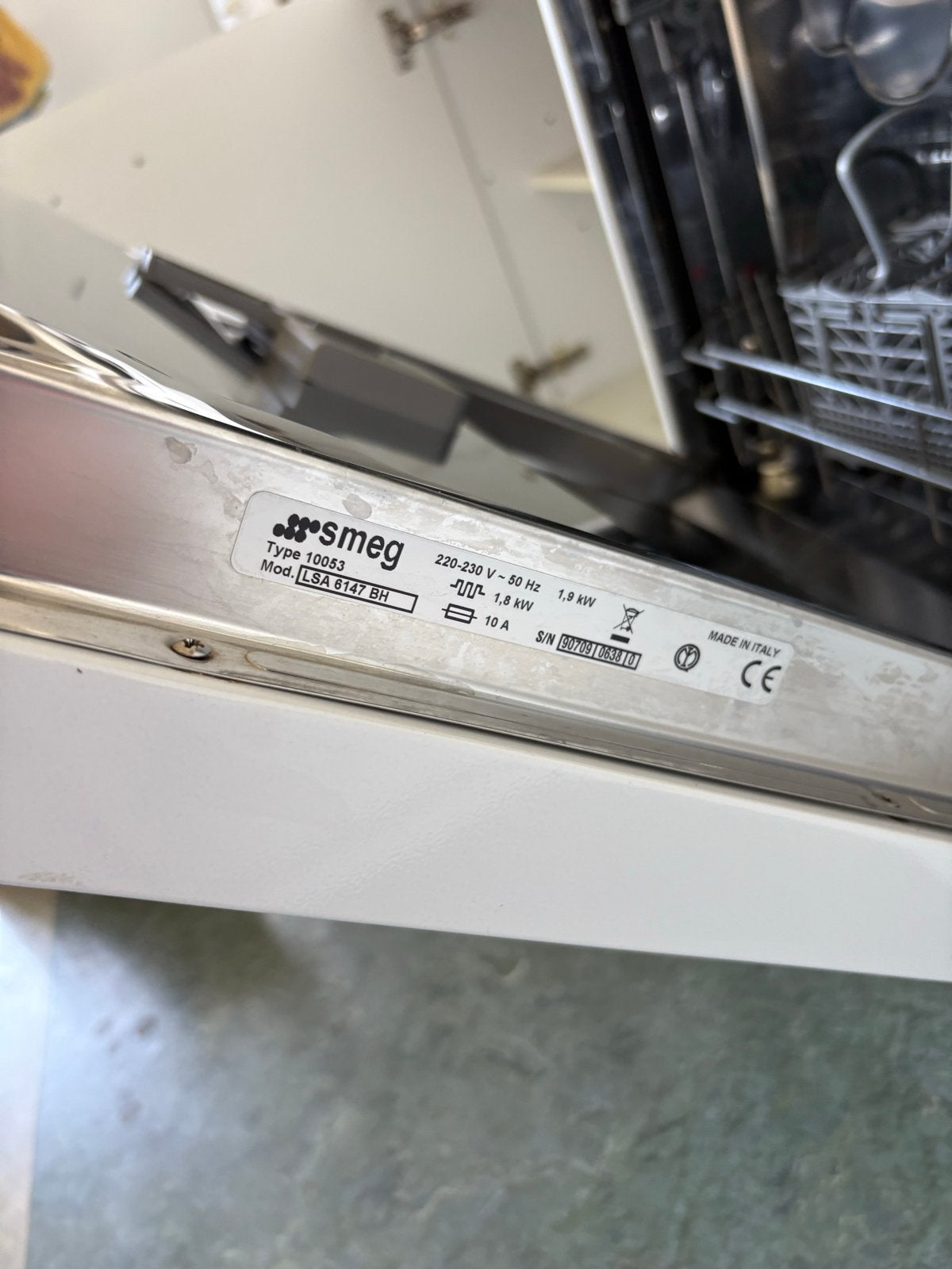 Smeg LSA 6147 BH Vaatwasser - Gebruikt, Ophalen, Gebruikt, 60 cm of meer, 85 tot 90 cm