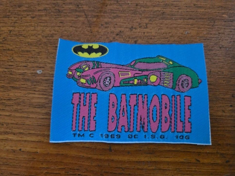 Vintage Batman Batmobile patch - 1989 DC Comics, Ophalen of Verzenden, Gebruikt