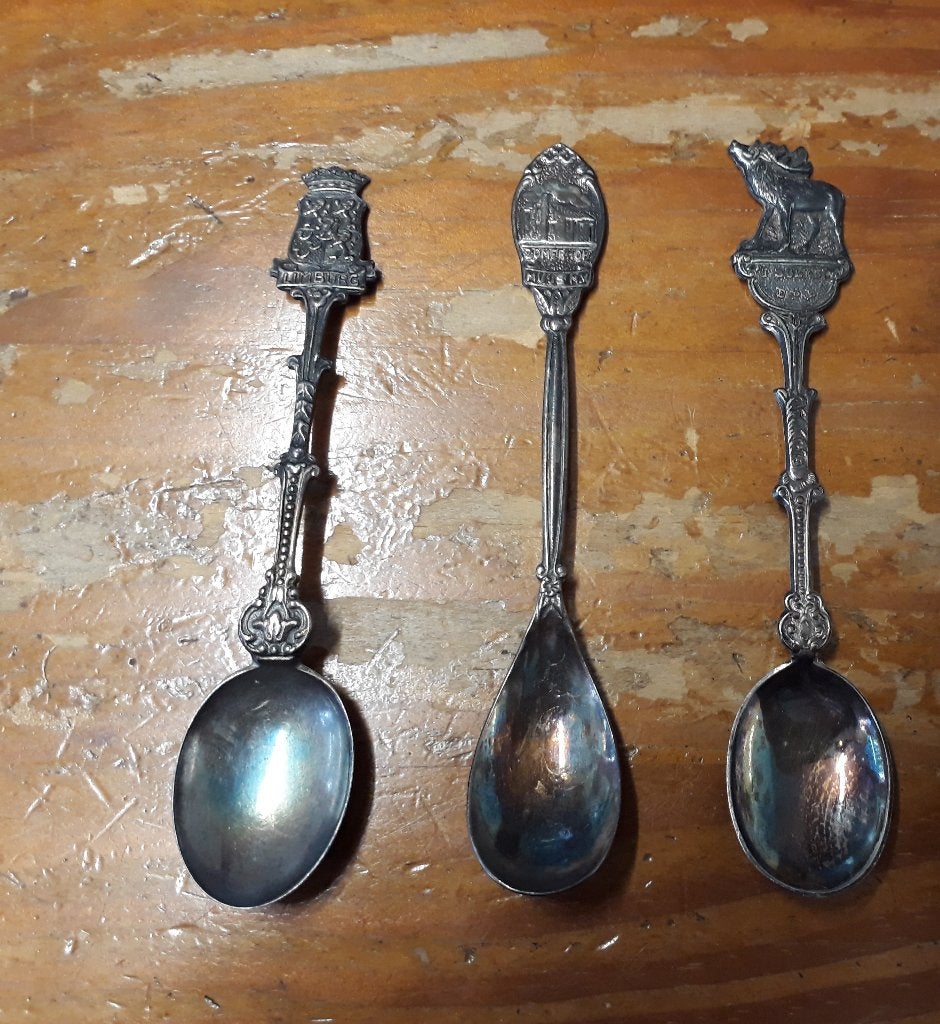 3x zilveren theelepeltjes, bezienswaardigheden, Ophalen of Verzenden