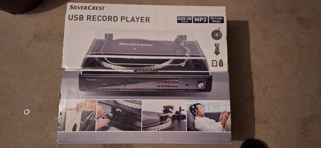 Nieuwe SilverCrest USB Platenspeler - Ongebruikt in Doos, Audio, Tv en Foto, Platenspelers, Nieuw, USB-aansluiting, Platenspeler