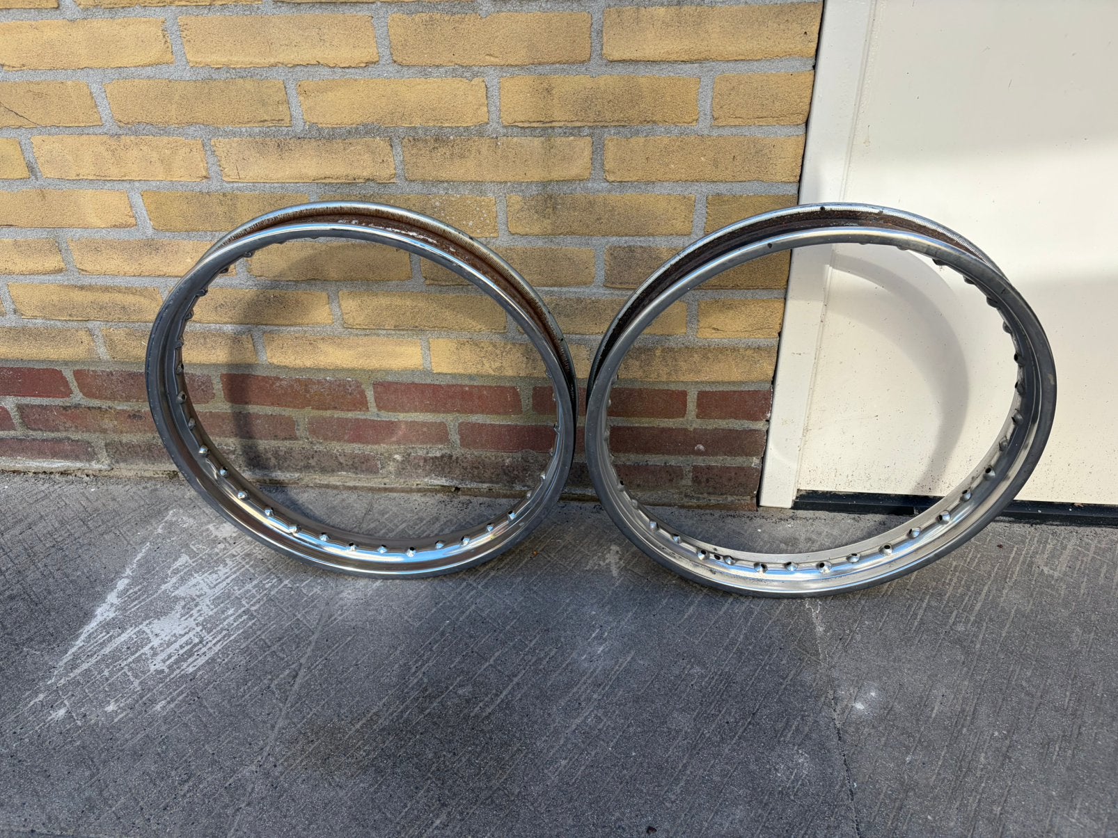 Set 18 inch chromen velgen waarvan 1 een origjnele Schurmann, Ophalen, Gebruikt, Overige typen