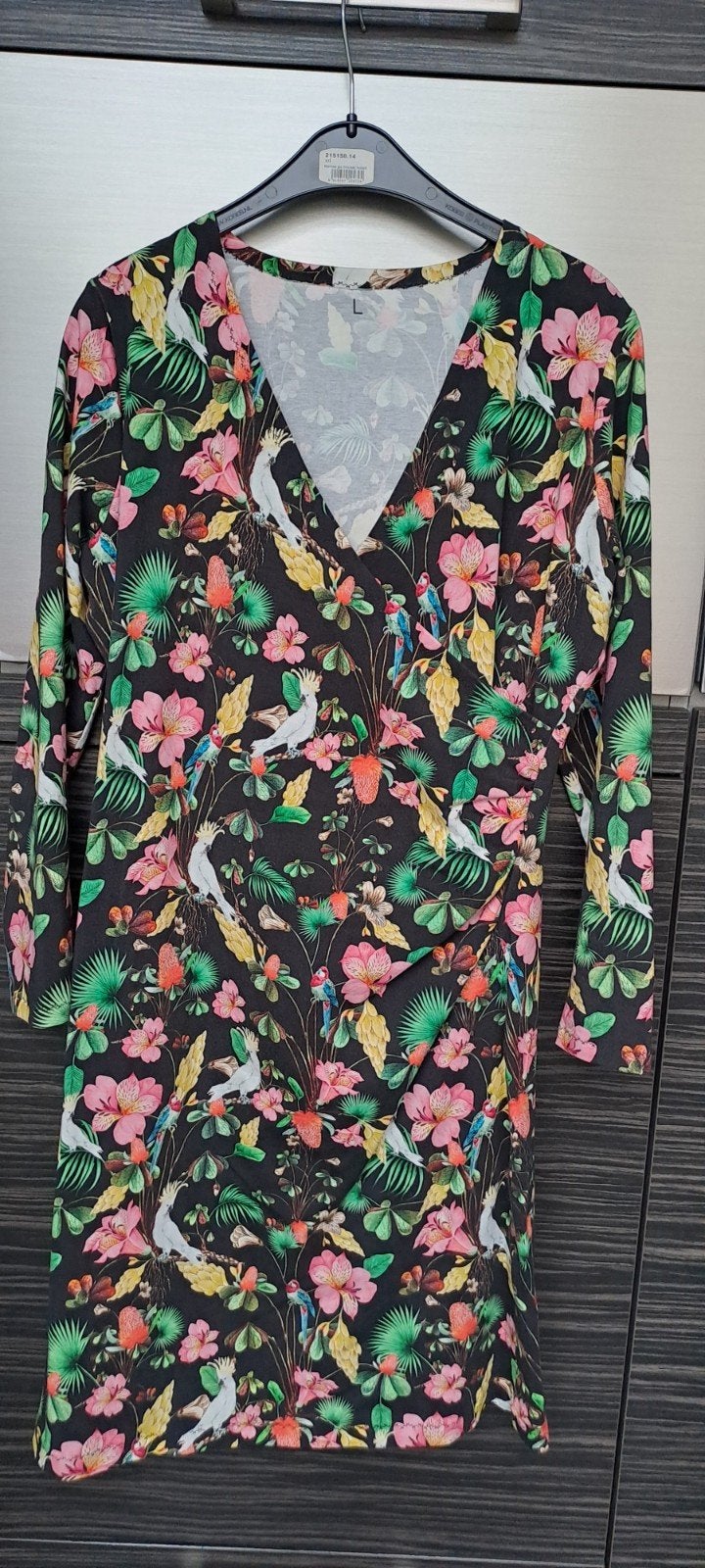 Kleurrijke met tropische print, handgemaakt, Kleding | Dames, Maat 38/40 (M), Zwart, Ophalen of Verzenden, Handgemaakt