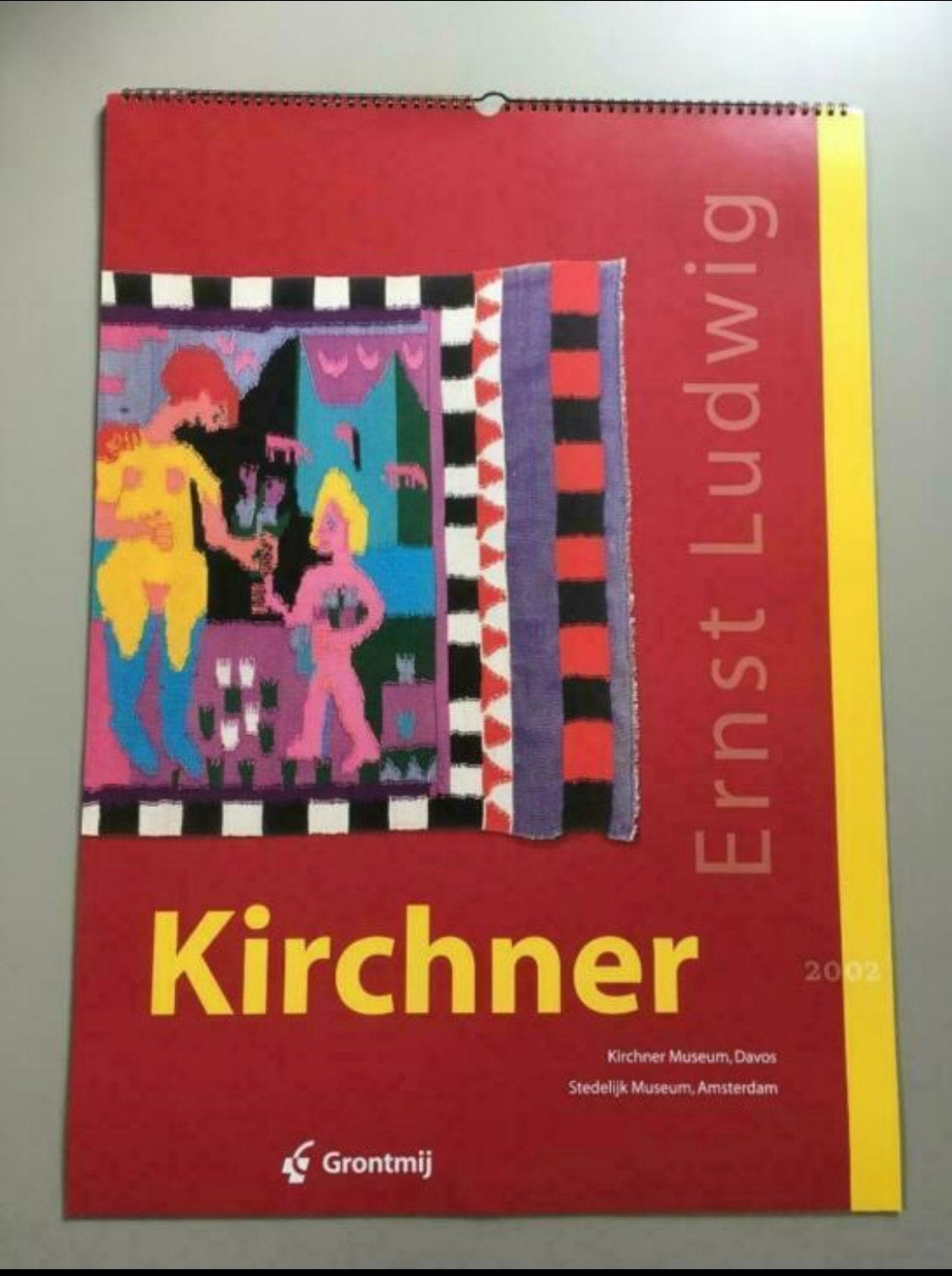 kunstkalender 2002 Grontmij Stedelijk Ernst Ludwig Kirchner, Ophalen of Verzenden, Maandkalender, Gebruikt