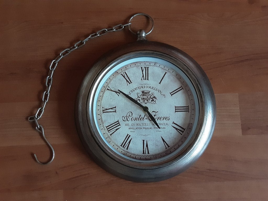Wandklok van Rofa Home, Wandklok, Landelijk, Analoog, Werkt op batterijen