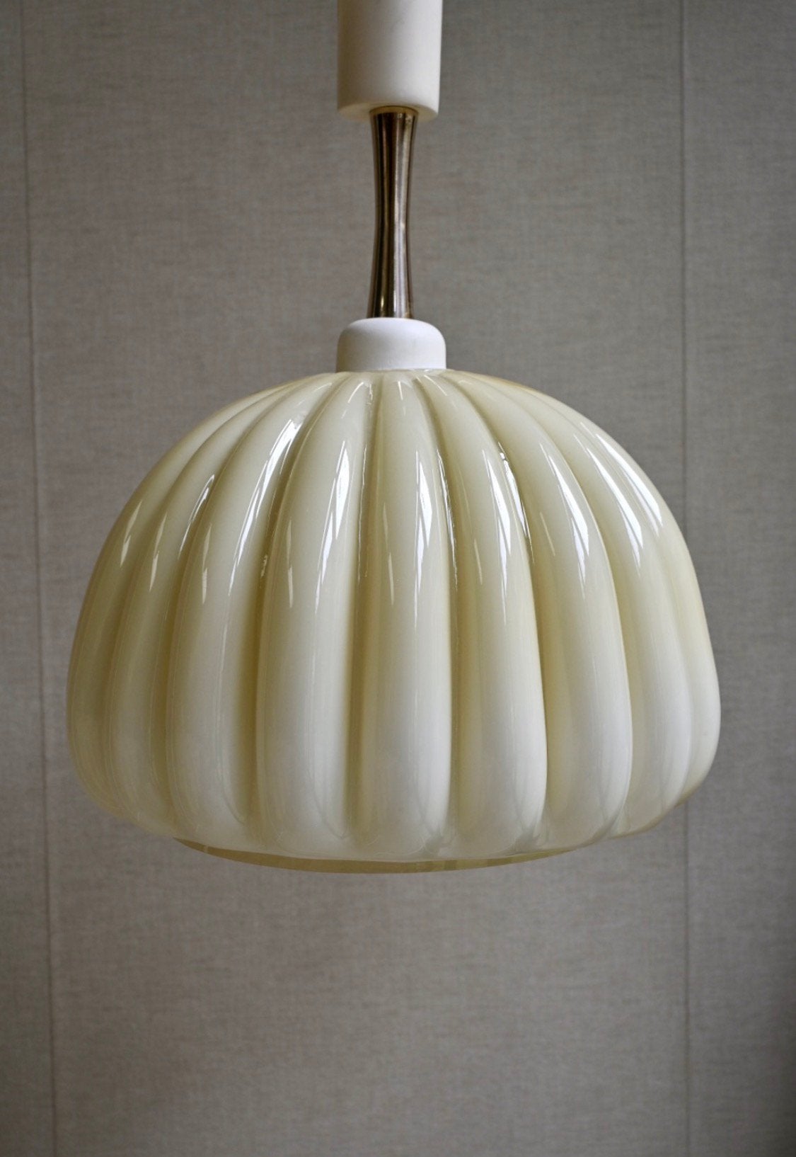 Art deco Opaline Lamp van Kaiser Leuchten Jaren 70, Ophalen of Verzenden, Zo goed als nieuw, Kaiser Leuchten, Art Deco