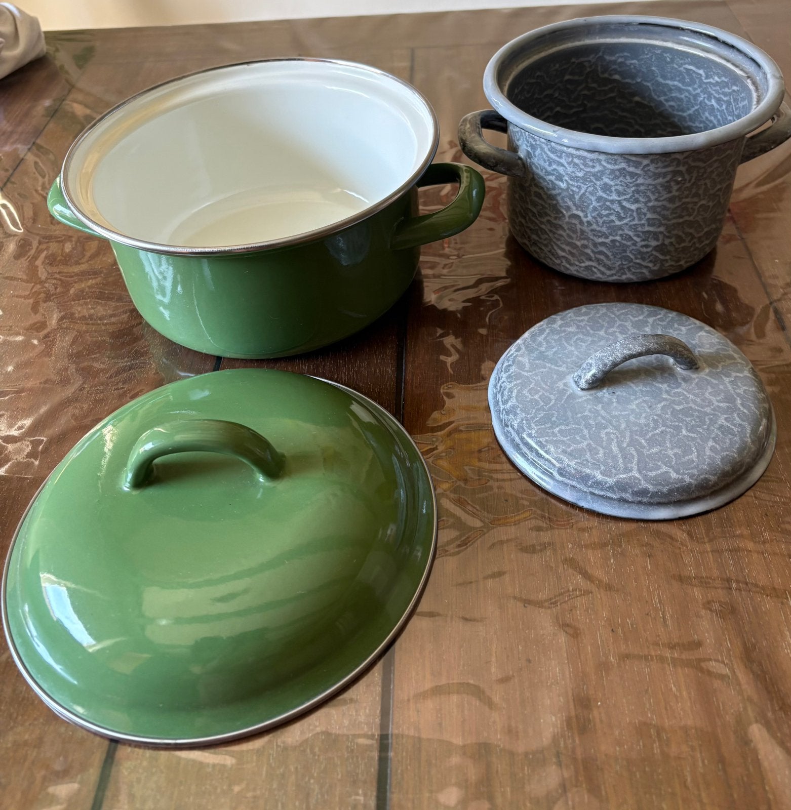 keukenservies emaille// 2 pannetjes, Overige materialen, Verzenden, Overige typen, Nieuw