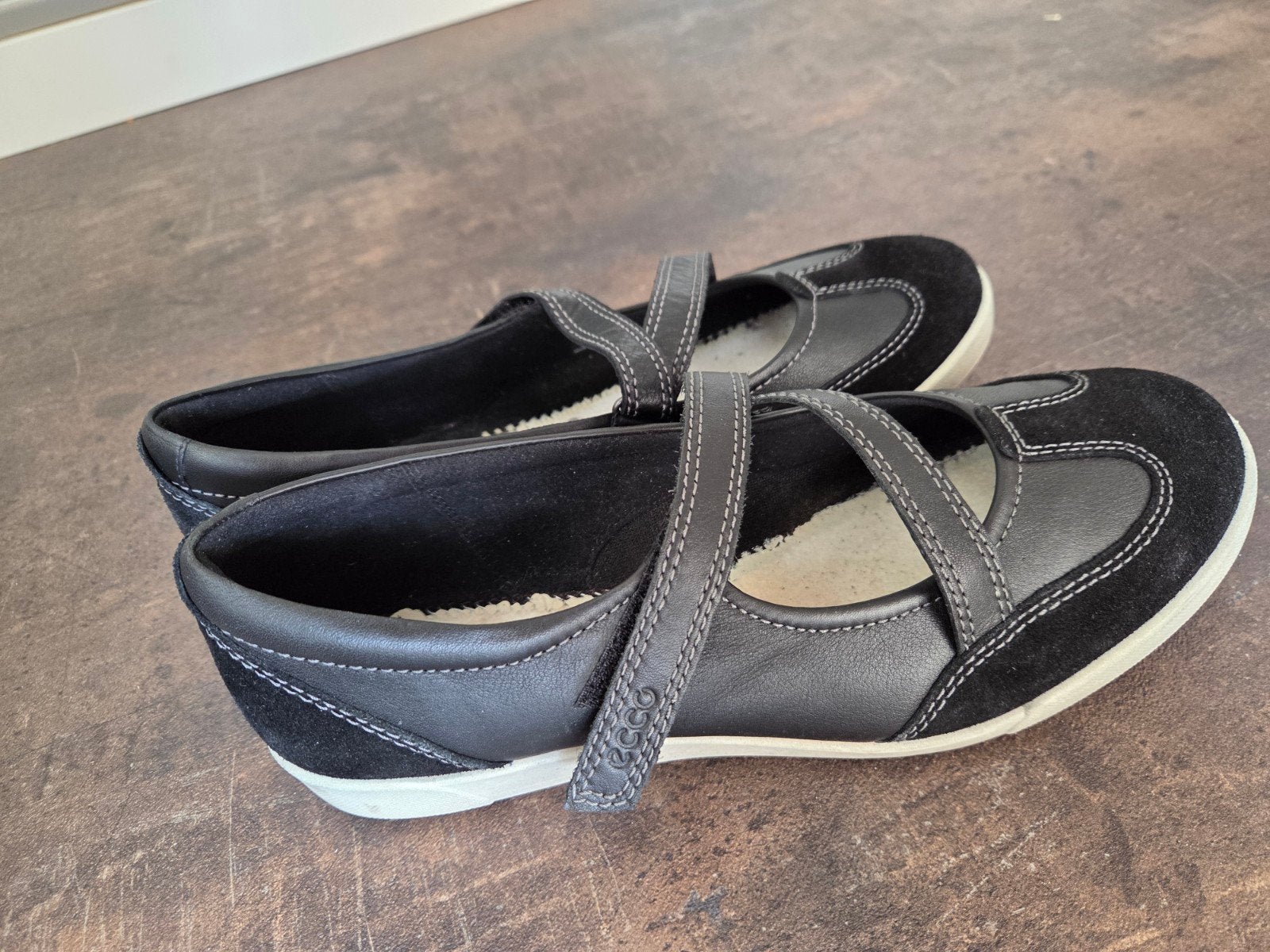 Ecco ballerina's maat 39, Ecco, Zwart, Gedragen, Ballerina's