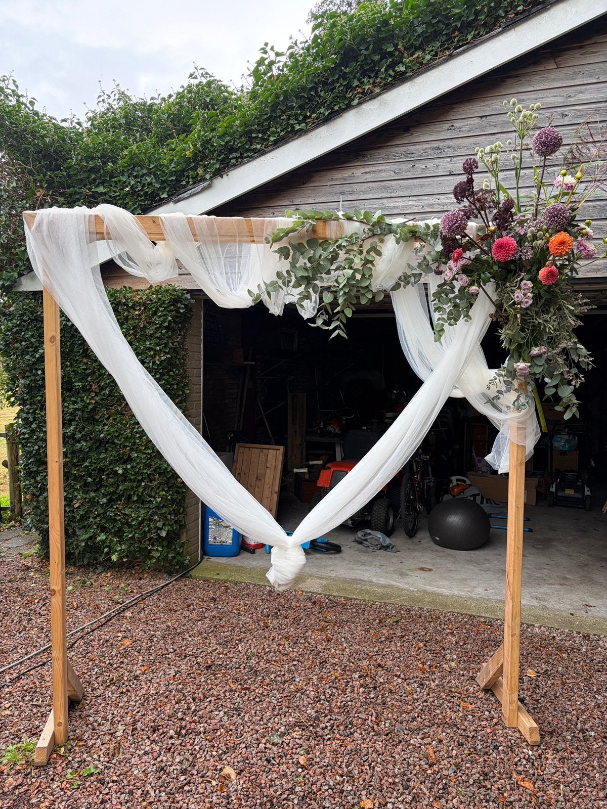 Houten backdrop, Ophalen, Gebruikt, Versiering, Geboorte of Huwelijk
