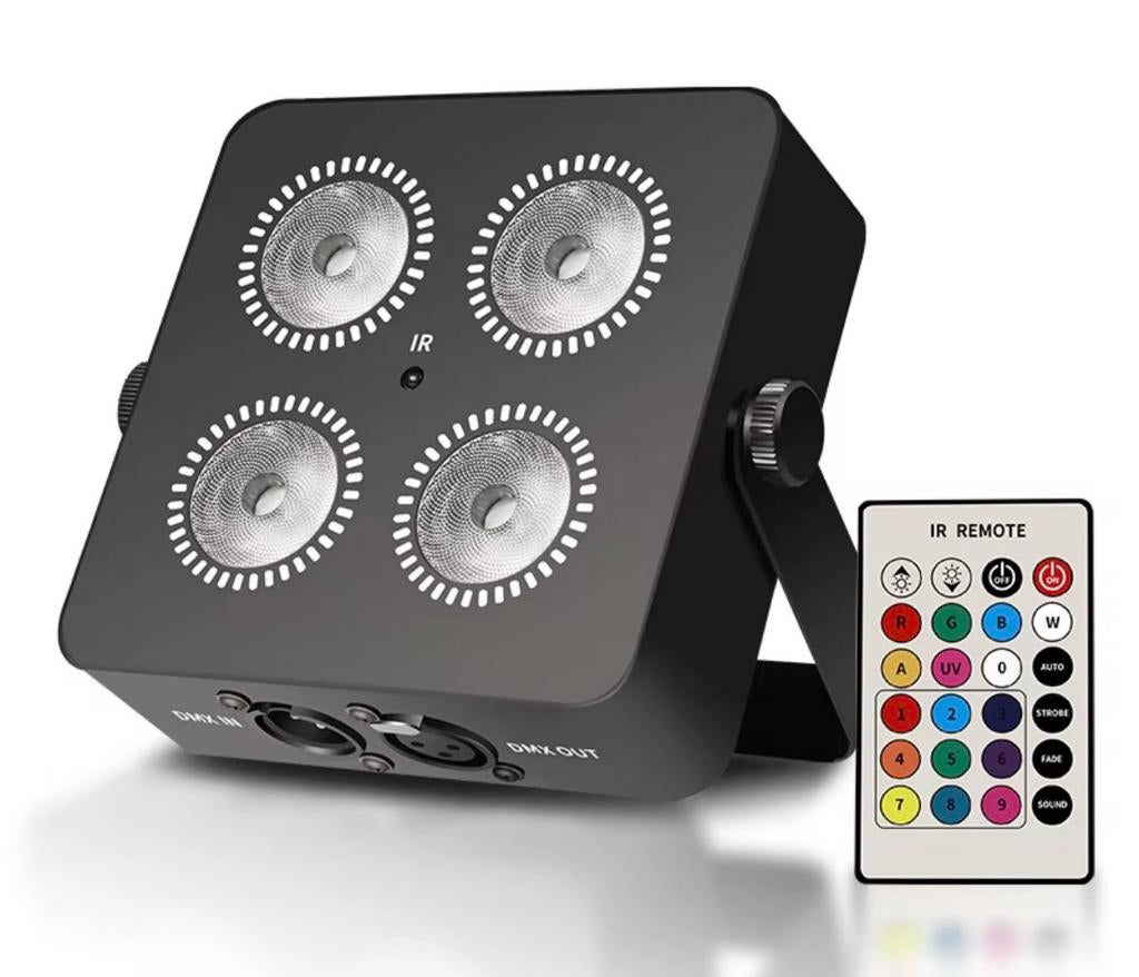 Accu Led Par RGBWA-UV - Dmx, Auto, App bediening, Geluid, Muziek en Instrumenten, Licht en Laser, Geluidgestuurd, Nieuw, Ophalen of Verzenden
