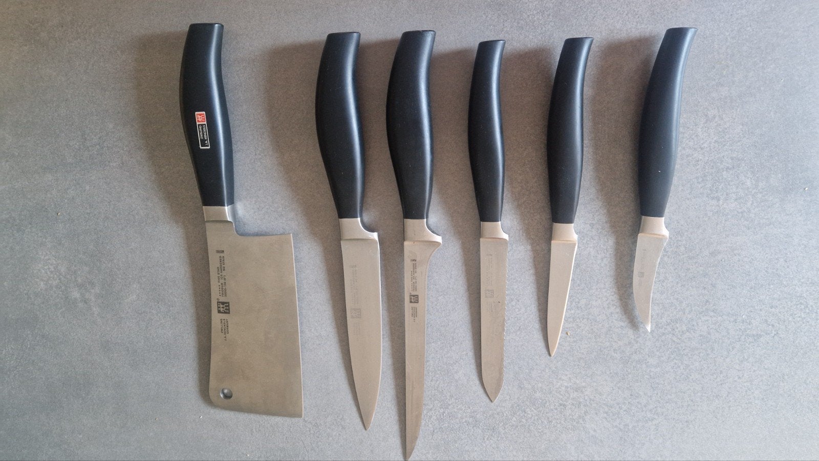 Zwilling & Henckel messenset, Ophalen of Verzenden, Gebruikt, Rvs of Chroom