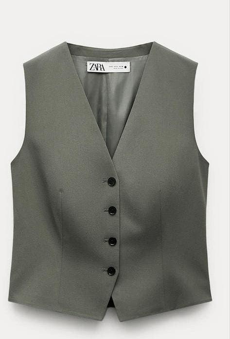Zara set: pantalon XL en gilet M - Nieuw groen, Maat 46/48 (XL) of groter, Nieuw, Ophalen of Verzenden, Lang