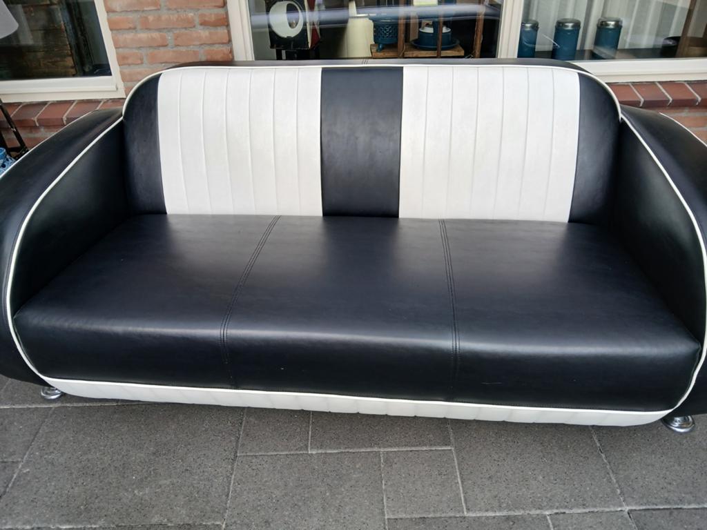 Mooie 3 zits bank, Ophalen, Gebruikt, 75 tot 100 cm, Leer