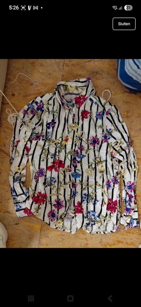 Witte blouse met print, Kleding | Dames, Wit, New Yorker, Ophalen of Verzenden, Zo goed als nieuw