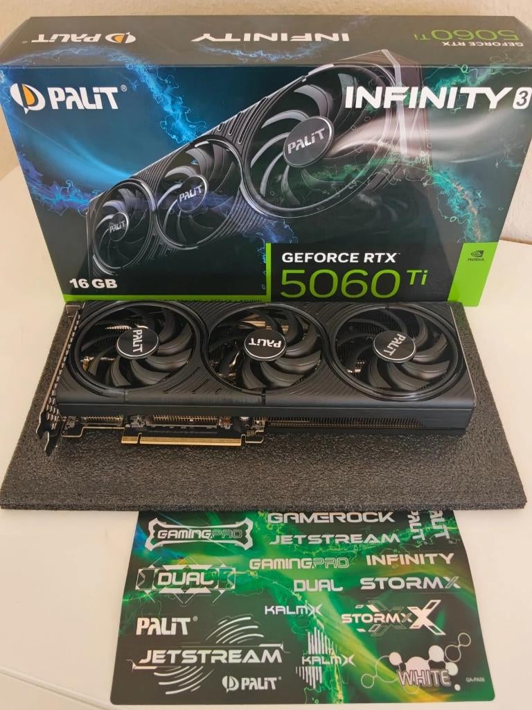 Palit RTX 5060 Ti 16GB Infinity 3 met garantie, Ophalen of Verzenden, Zo goed als nieuw, GDDR6, PCI-Express 4