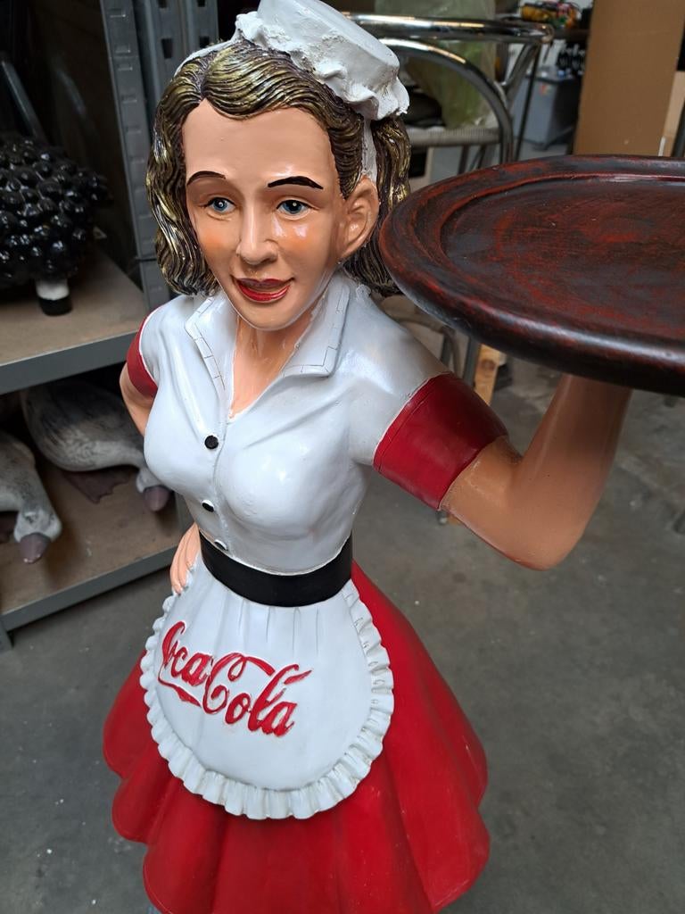 Decoratie beeld Coca-Cola serveerster Nieuw, Ophalen, Nieuw, Reclamebord