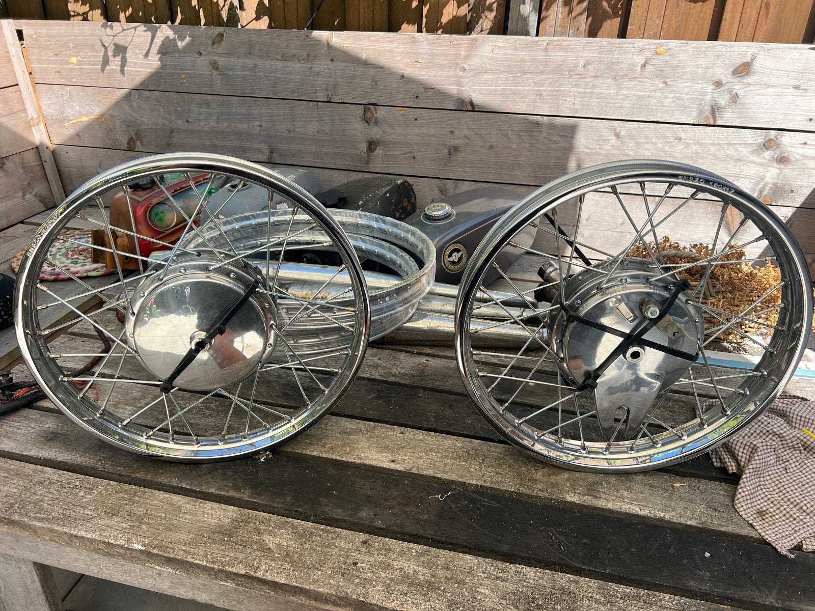 Zündapp spaakwielset (voor- en achterwiel) - Zo goed als nie, Ophalen, Zo goed als nieuw, Overige typen