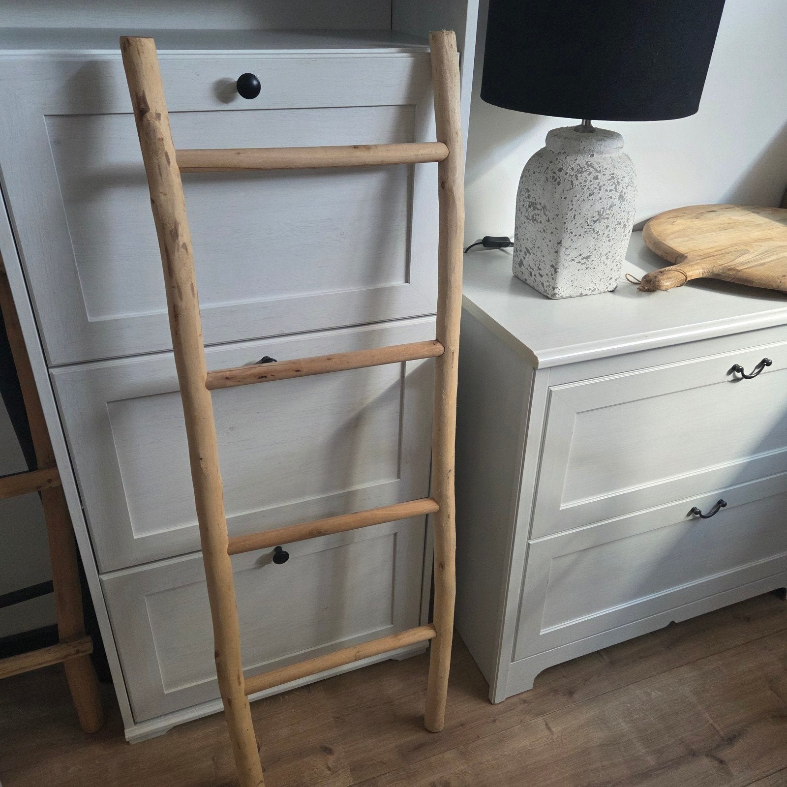 Leuke houten ladder, Ophalen