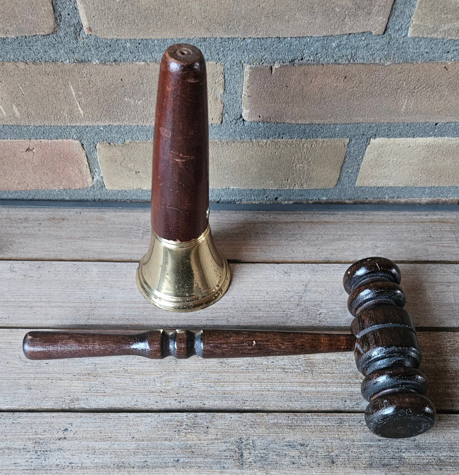 Voorzittershamer en bel, Ophalen of Verzenden