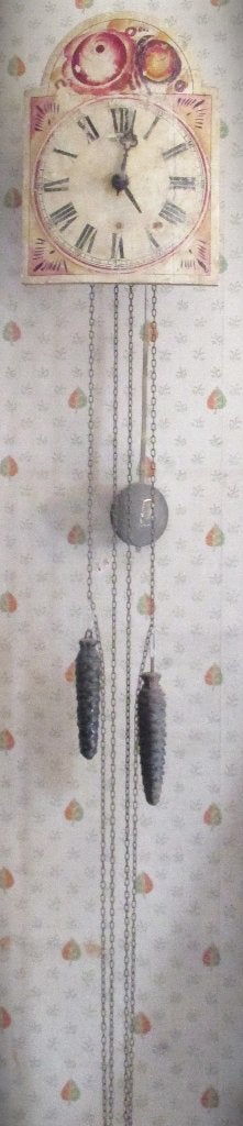 Appelklok~Schwarzwalder Lakschildklok~Antieke Klok Rozen, Ophalen of Verzenden