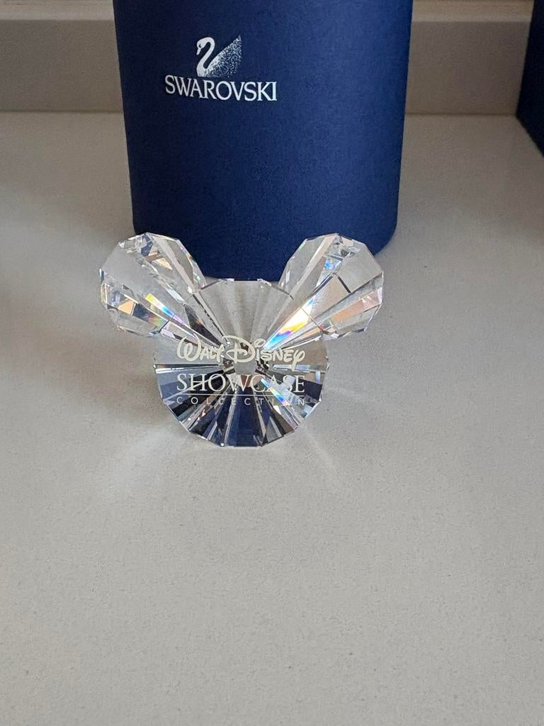 Swarovski disney Mickey mouse plaquette, Verzamelen, Swarovski, Ophalen of Verzenden, Zo goed als nieuw, Figuurtje
