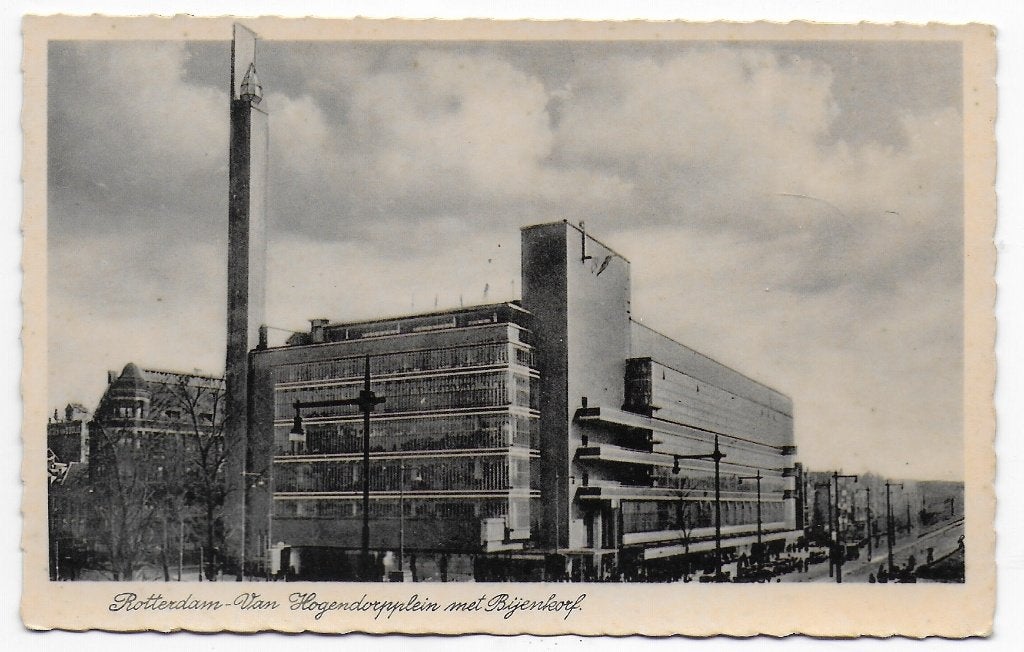 Rotterdam Bijenkorf Oude Ongelopen Ansichtkaart (B5531), Ophalen of Verzenden, 1940 tot 1960, Ongelopen, Zuid-Holland