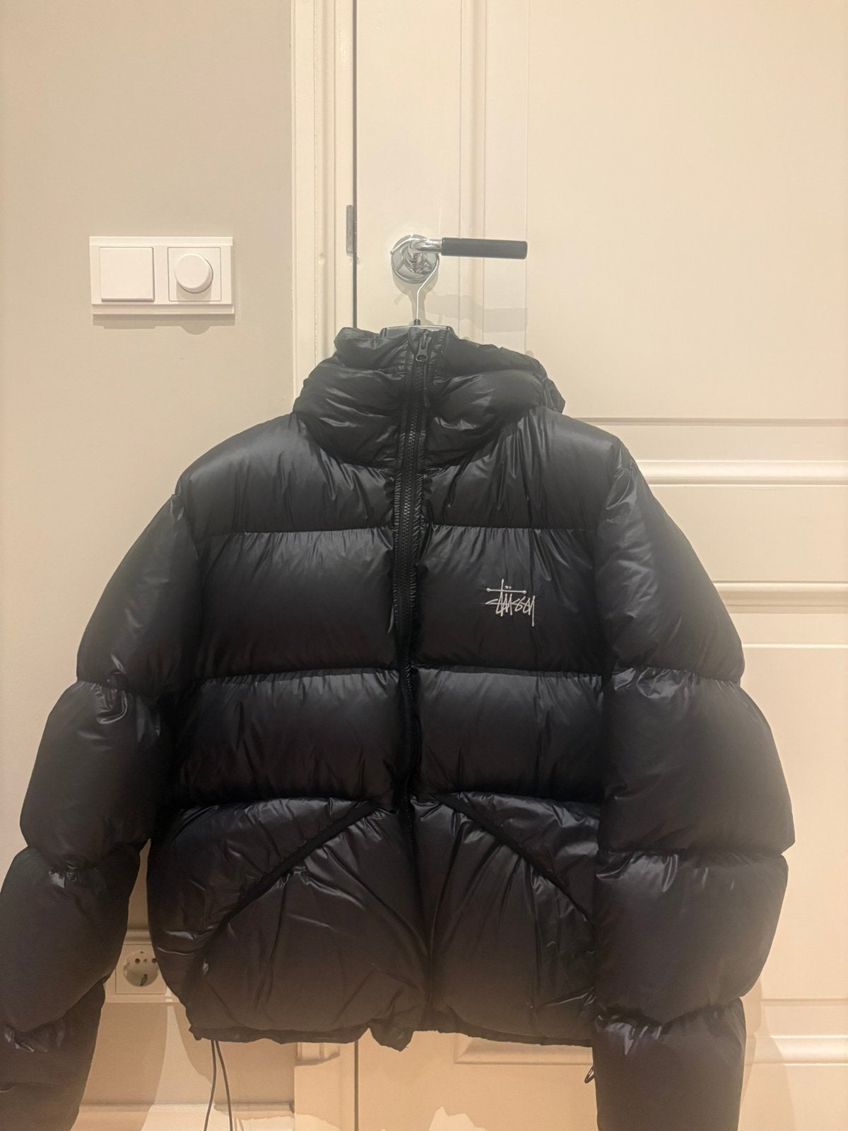 Stussy Puffer Jacket, Ophalen of Verzenden, Zo goed als nieuw, Zwart