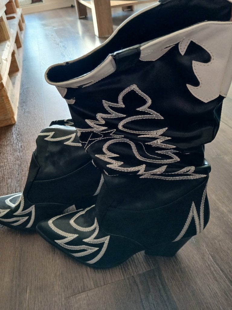 Cowboy laarzen, Ophalen, Hoge laarzen, Zwart, Zo goed als nieuw