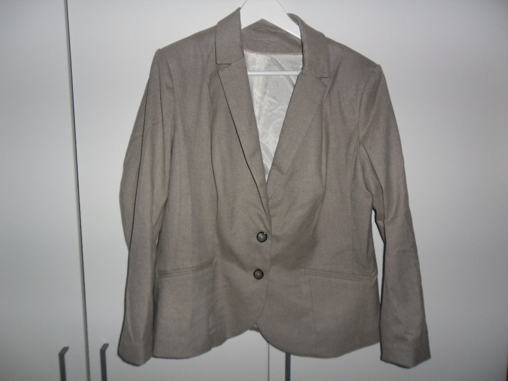 H&M Beige/Zandkleurige Colbert Jasje Maat 48 (NIEUW), Beige, Nieuw, Ophalen of Verzenden, H& M