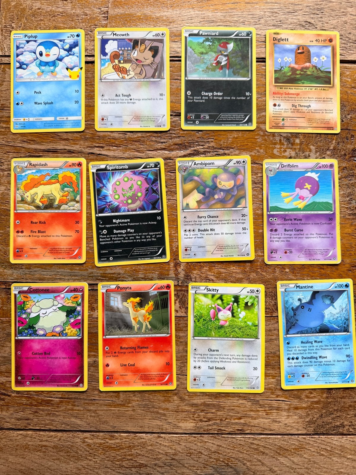 12 originele Pokémon kaarten - Steam Siege, Ancient Origins,, Ophalen of Verzenden, Gebruikt, Meerdere kaarten