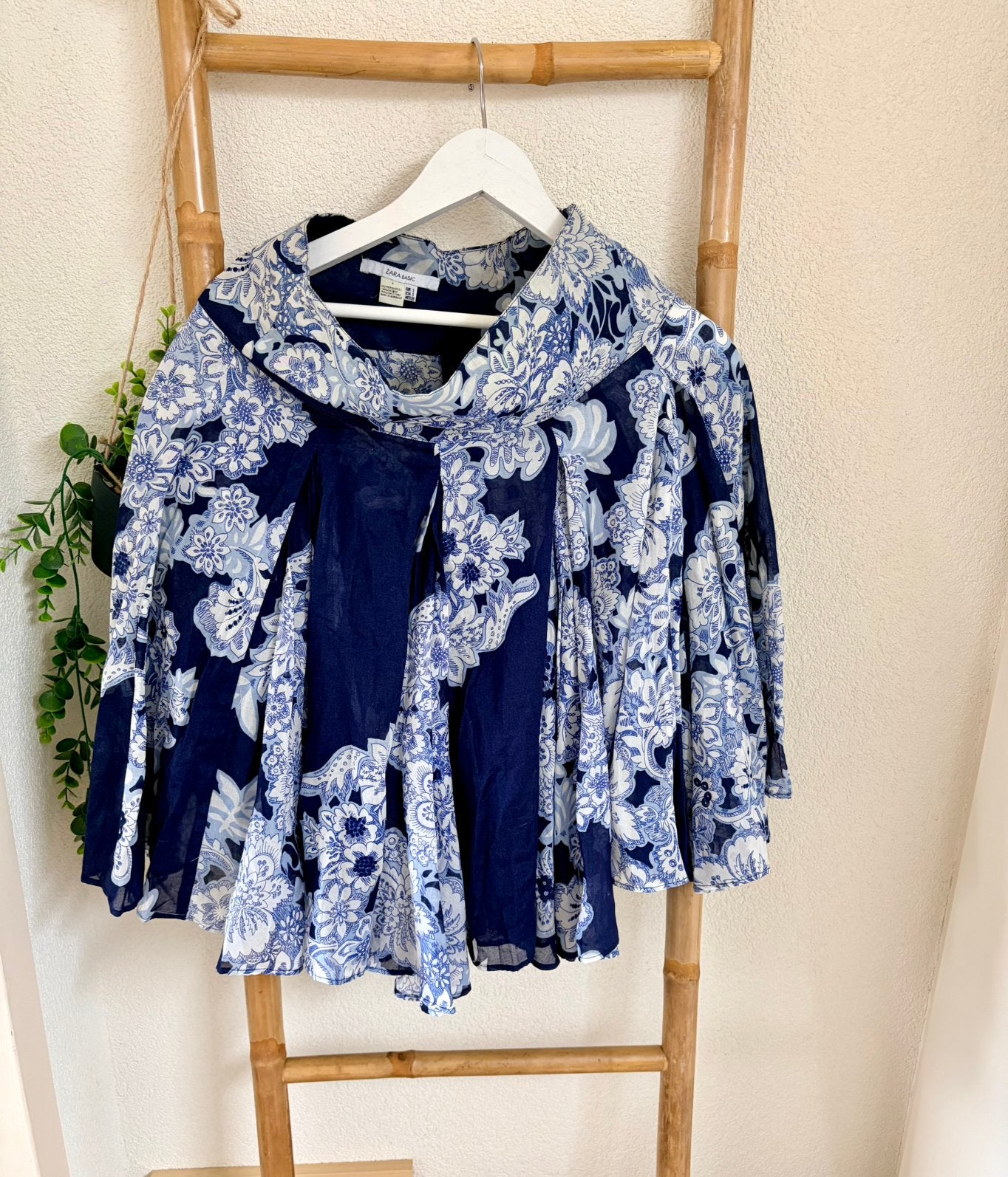Zara overgooier blouse maat S, Ophalen of Verzenden, Zo goed als nieuw, Maat 36 (S), Blauw