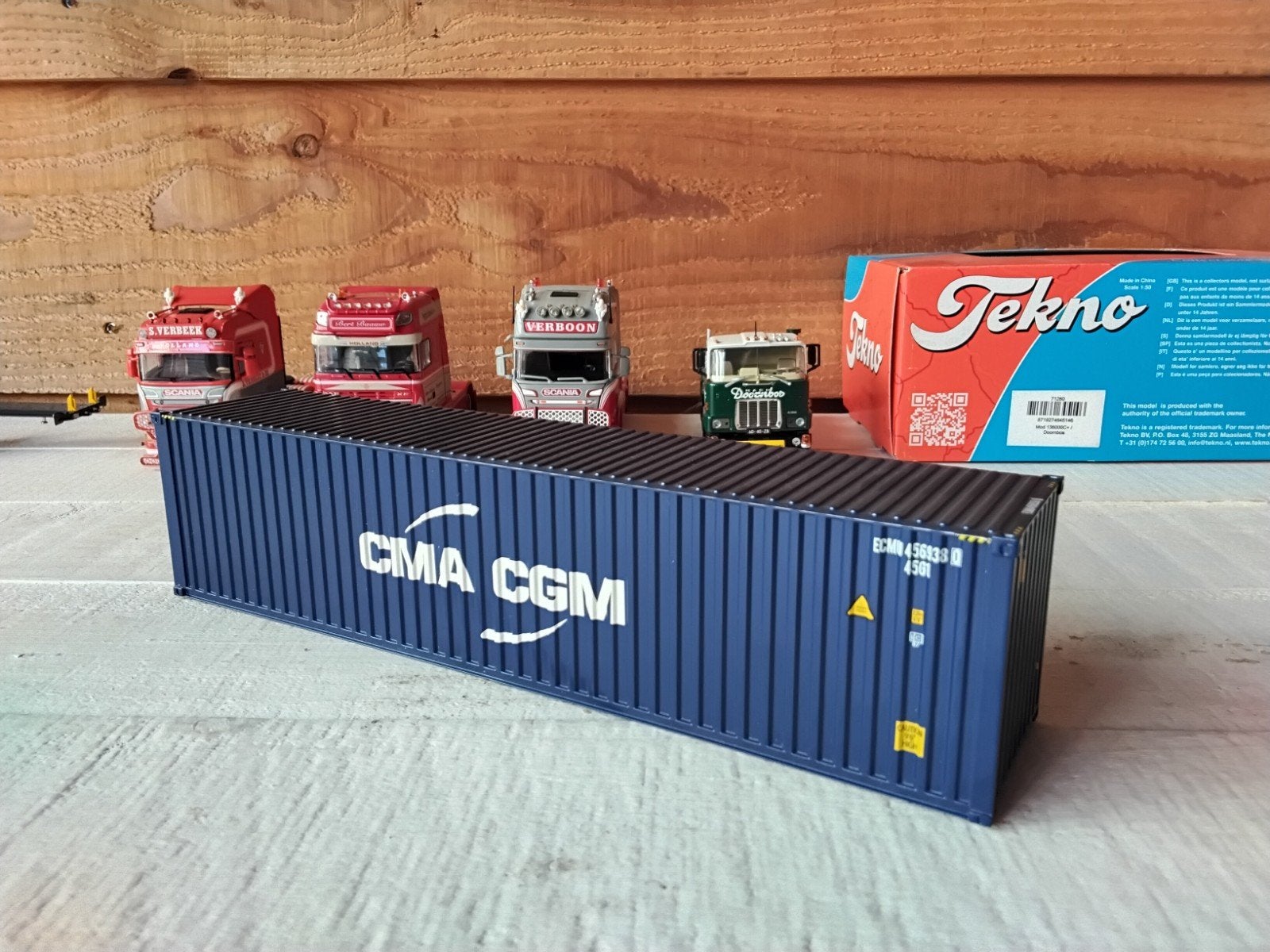 Tekno 40ft container, Hobby en Vrije tijd, Modelauto's | 1:50, Ophalen of Verzenden, Bus of Vrachtwagen, Tekno