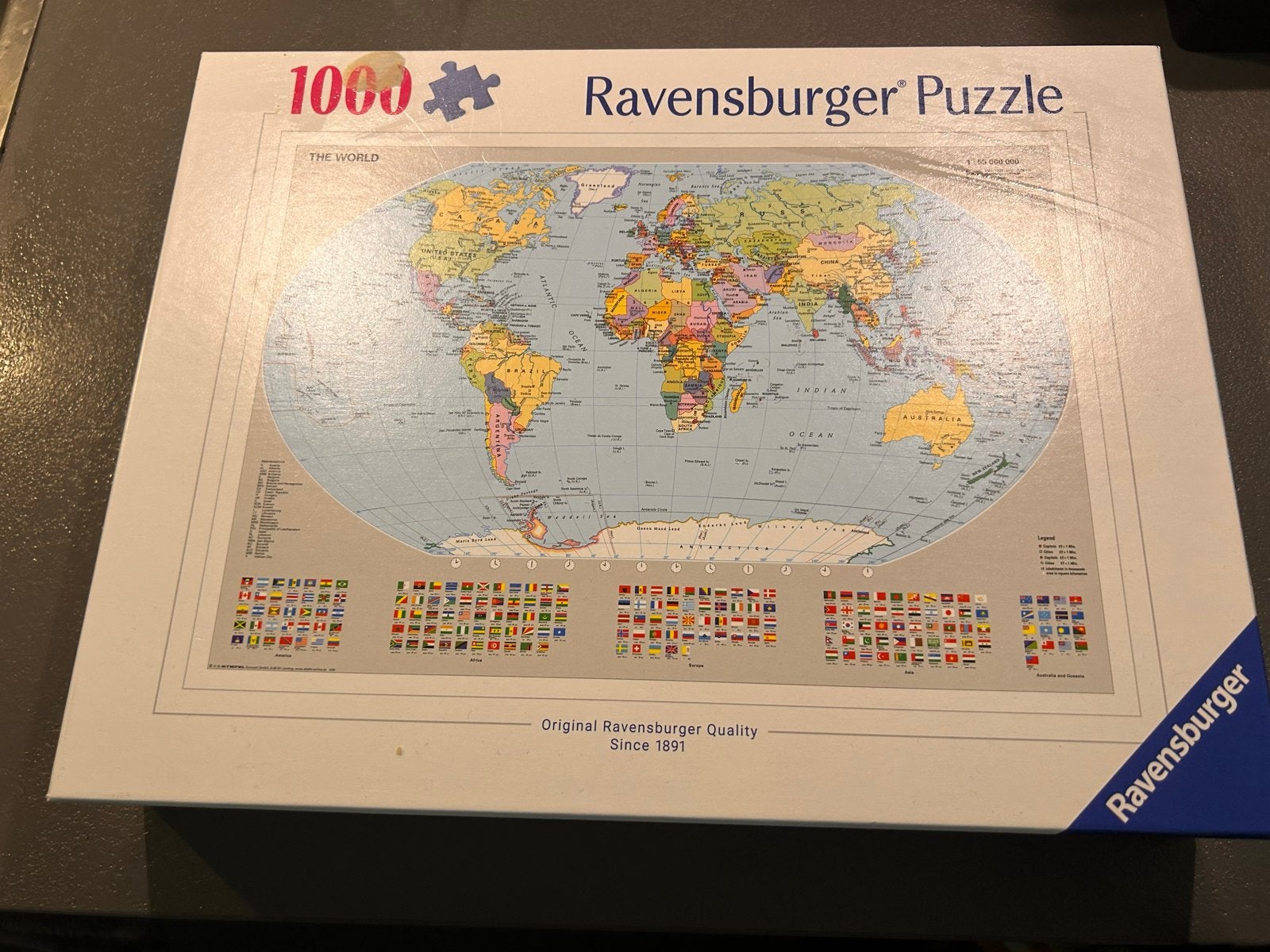 Nieuw! Ravensburger Legpuzzel Wereldkaart 1000 stukjes, Hobby en Vrije tijd, Denksport en Puzzels, Ophalen of Verzenden, 500 t/m 1500 stukjes