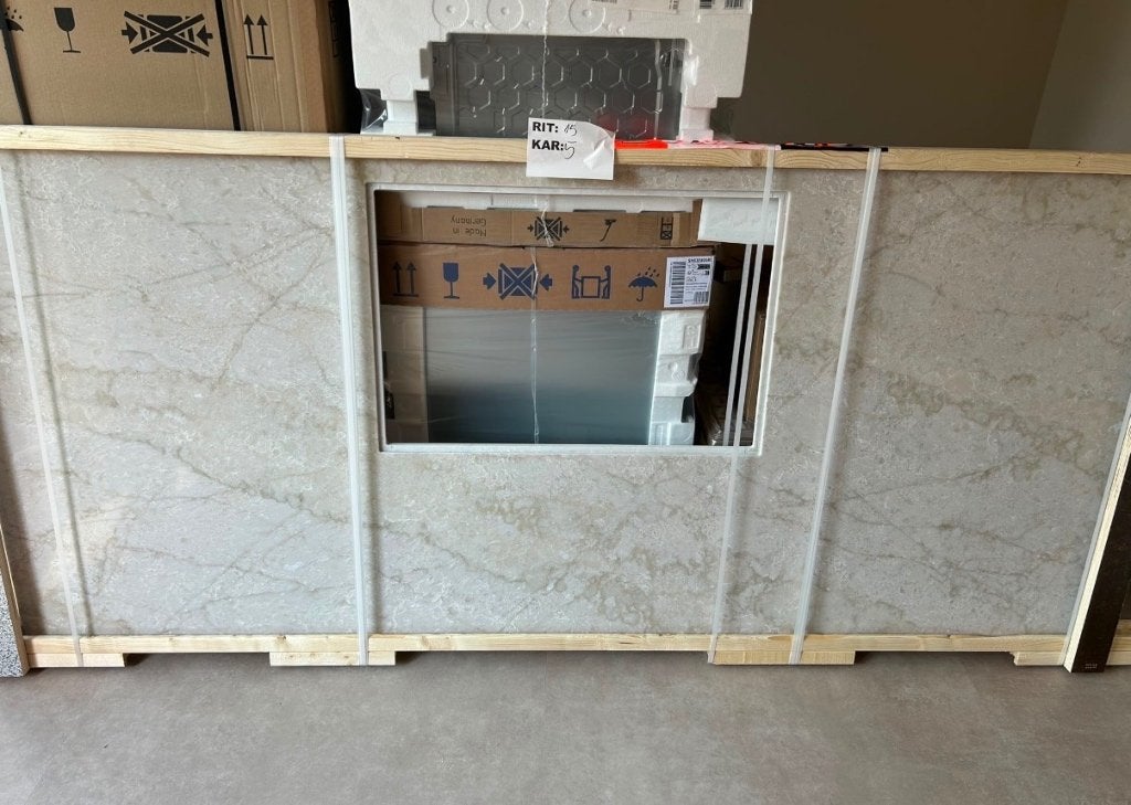 Composiet Glenstone werkblad, Ophalen, 100 tot 150 cm, 75 cm of meer, Nieuw