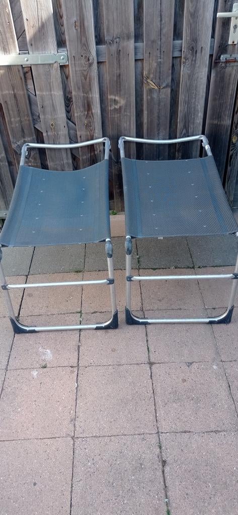 2x Crespo voetensteun - Lichtgewicht en Opvouwbaar, Ophalen, Gebruikt, Campingstoel
