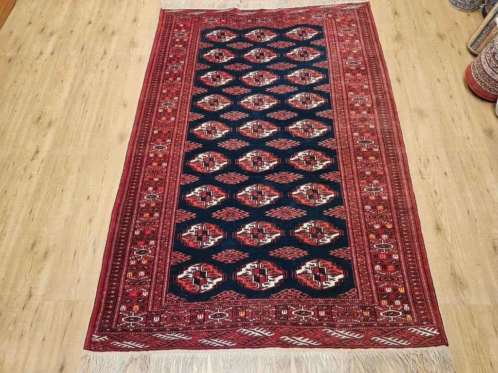 Vintage handgeknoopt oosters tapijt bochara 210x132, Info@SlatsAntiek.nl, Tweedehands, 100 tot 150 cm, Perzisch
