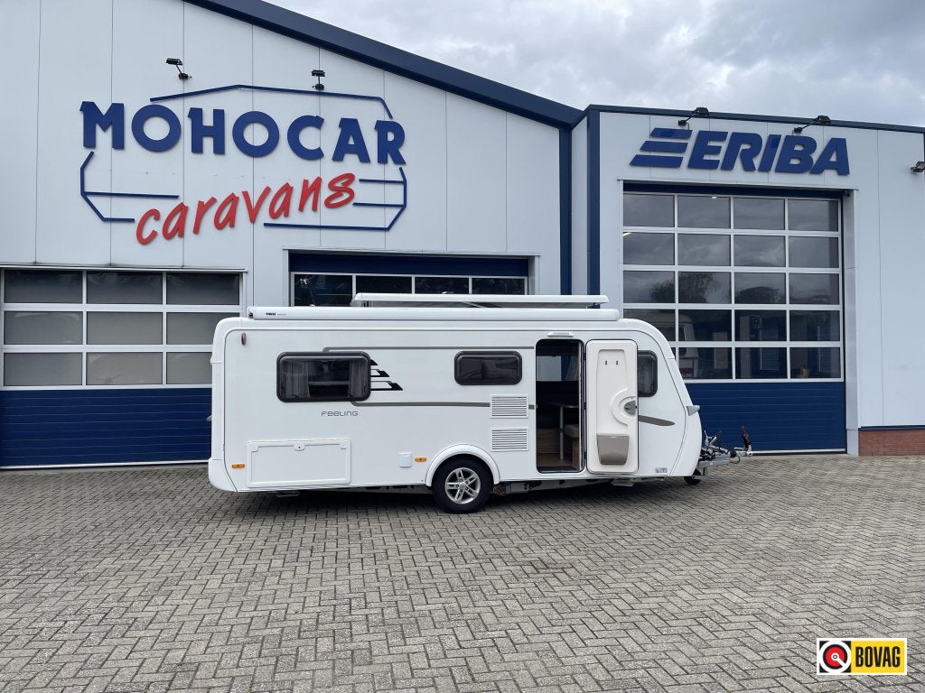 Eriba Feeling 442 Mover; Thule, fietsenre, Caravans en Kamperen, Caravans, Overige typen, Standaardzit, Bedrijf, Tot en met 3