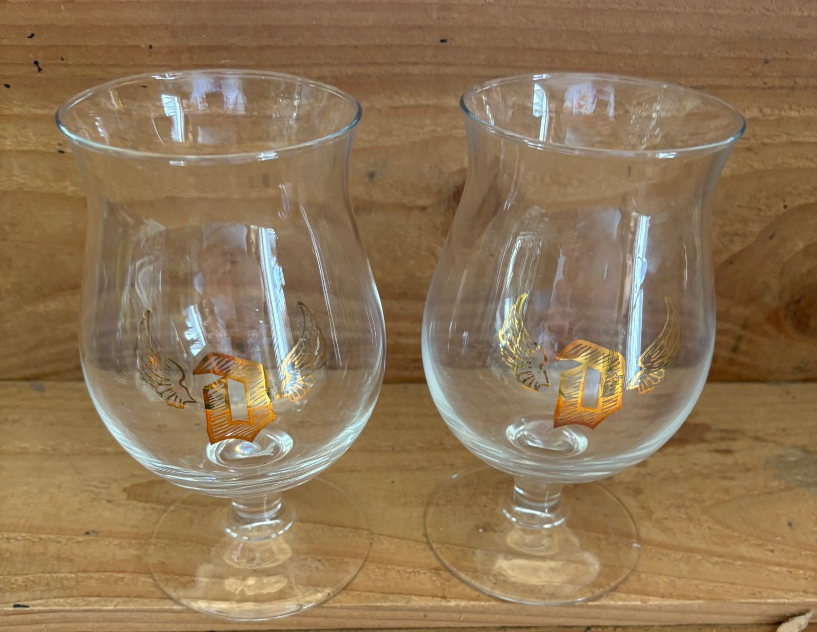 Duvel golden wings glazen, Ophalen of Verzenden, Zo goed als nieuw, Glas of Glazen, Duvel