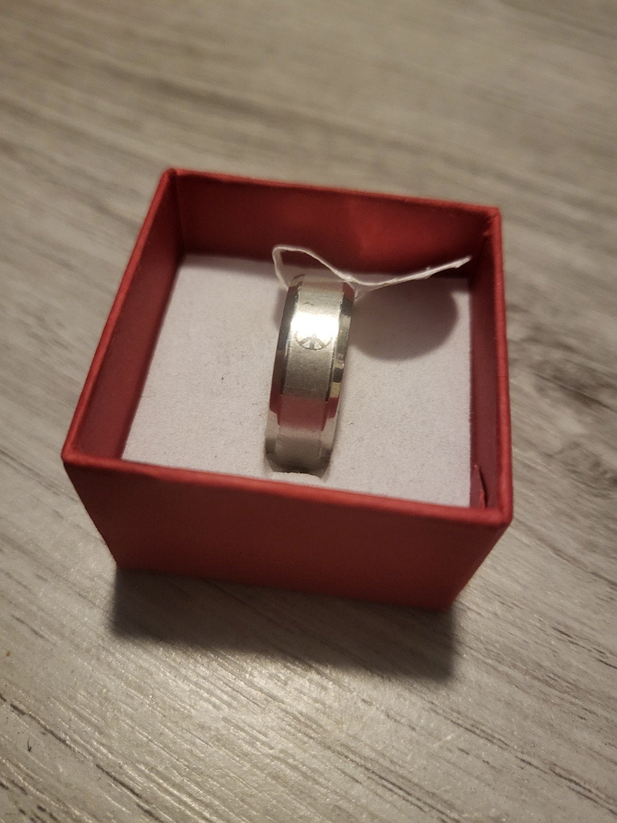 Nieuwe zilverkleurige ring, maat 19, IJzer of Staal, 19 tot 20, Nieuw, Ophalen of Verzenden