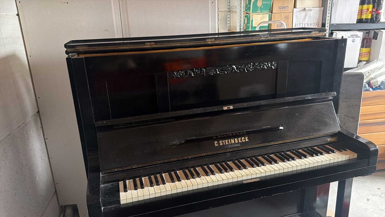 Zwart C. Steinbeck Piano - Gebruikt GRATIS OP TE HALEN!, Muziek en Instrumenten, Piano's, Ophalen, Gebruikt, Zwart, Piano