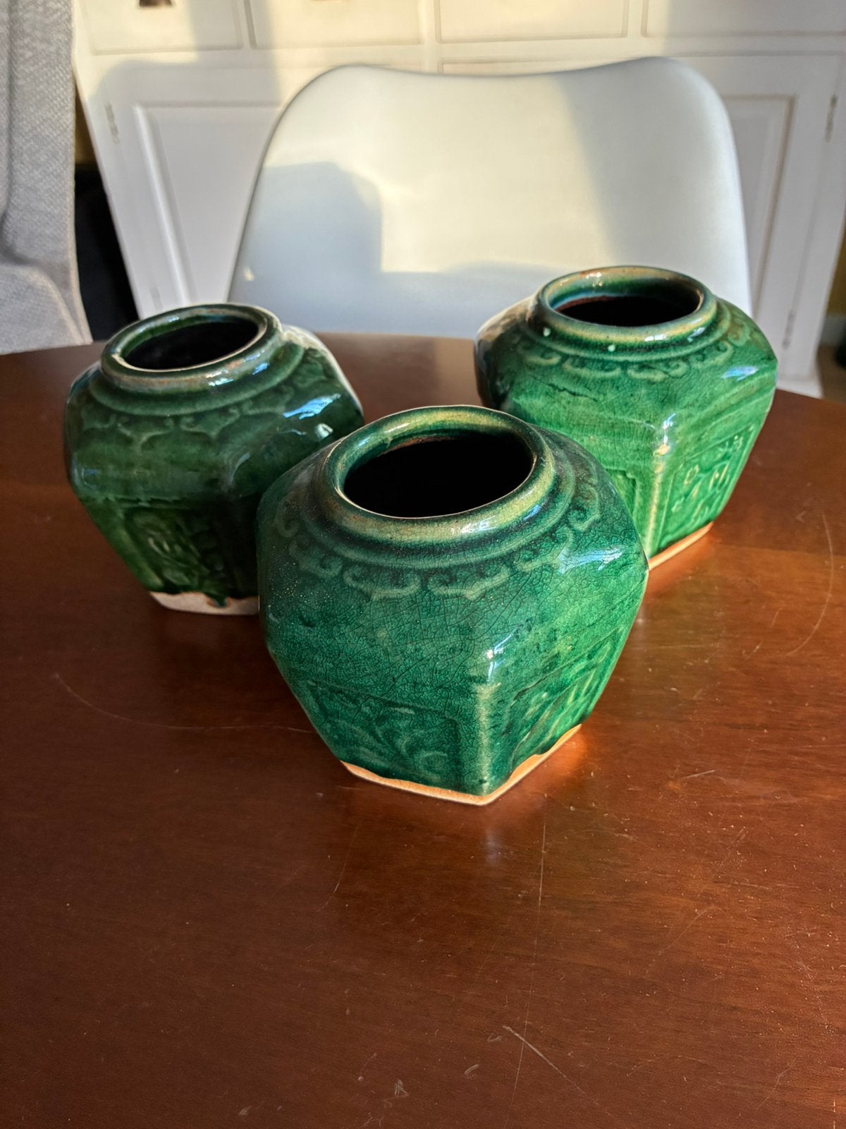 Oude aardewerk gemberpotjes uit China, Huis en Inrichting, Ophalen of Verzenden, Gebruikt